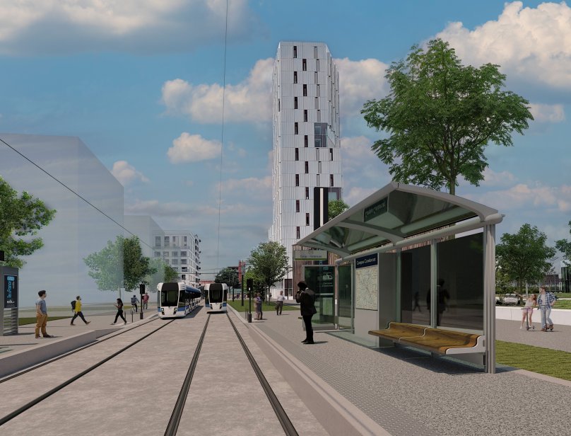 Visuel d'une future station de tramway